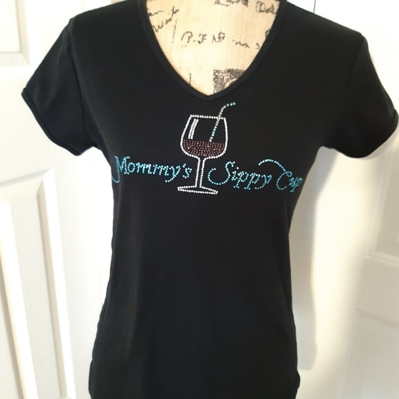 Tops - Mommy's Sippy Cup Rhinestone Tee Shirt